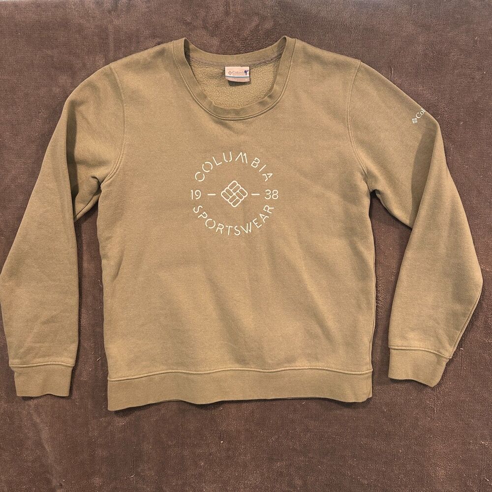 Women's Light Sage Green Fleece Crewneck Sweatshirt Long Sleeve Pullover Medium